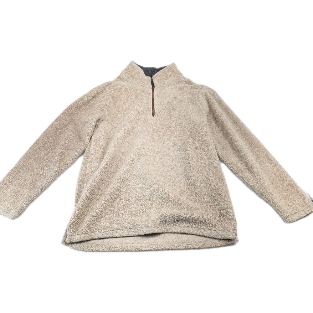 American Traditions Trinity Beige Quarter Zip Pullover Sweater L